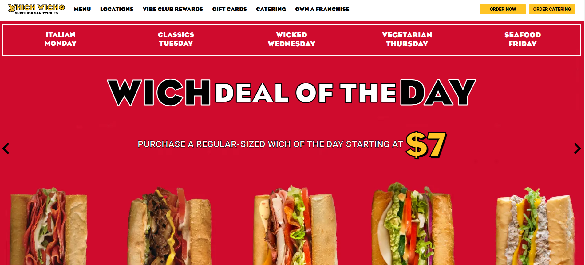 Customizable Online Ordering for Sandwich Chain